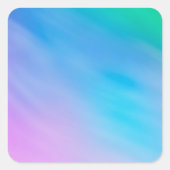 Zachte regenboogkleurige hemel vierkante sticker (Voorkant)