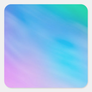 Zachte regenboogkleurige hemel vierkante sticker