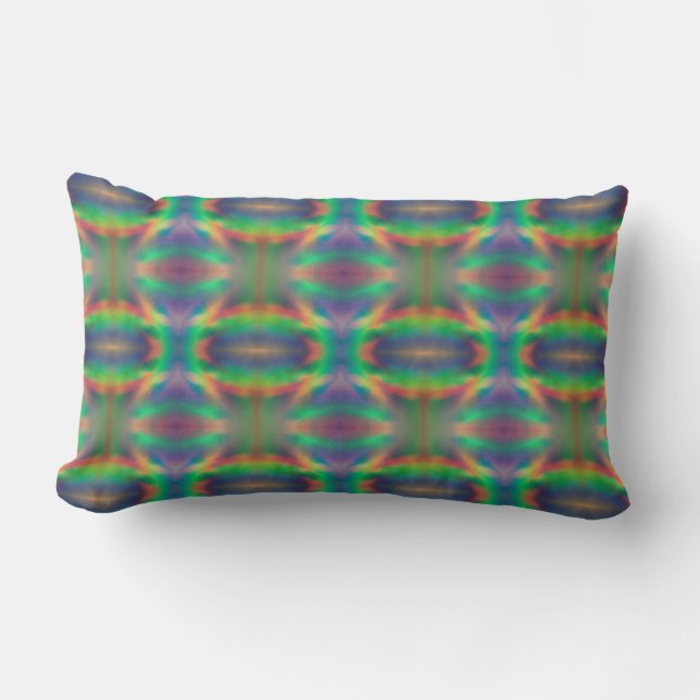 Zachte regenbooglampjes Abstract ontwerp Kussen (Voorkant)