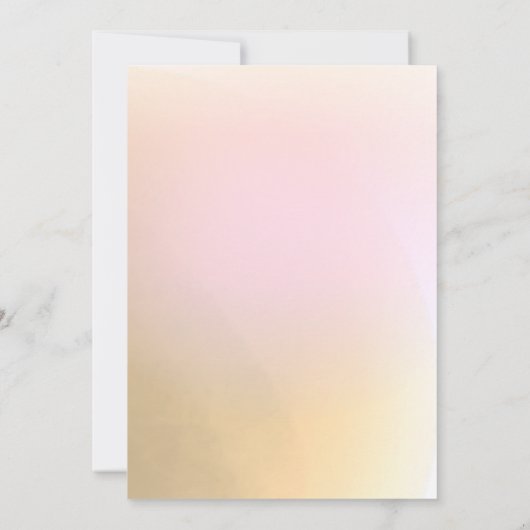 Zachte regenboogpasteien rond het huwelijk save the date (Achterkant)