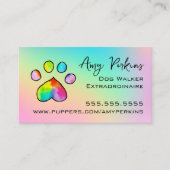 Zachte regenboogpootafdruk visitekaartje (Voorkant)