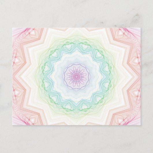 Zachte regenboogspirograaf briefkaart (Voorkant)