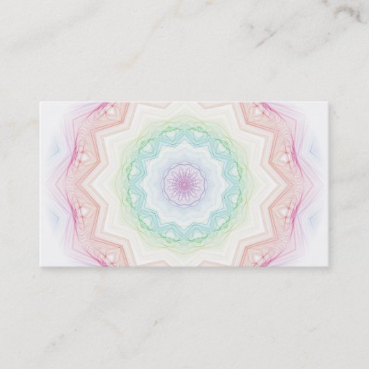 Zachte regenboogspirograaf visitekaartje (Voorkant)