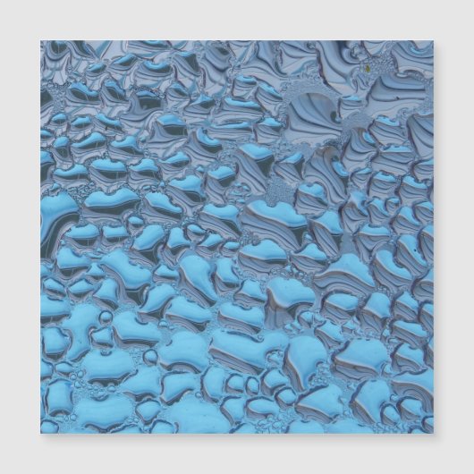 Zachte regendruppels op blauw glas (Voorkant)