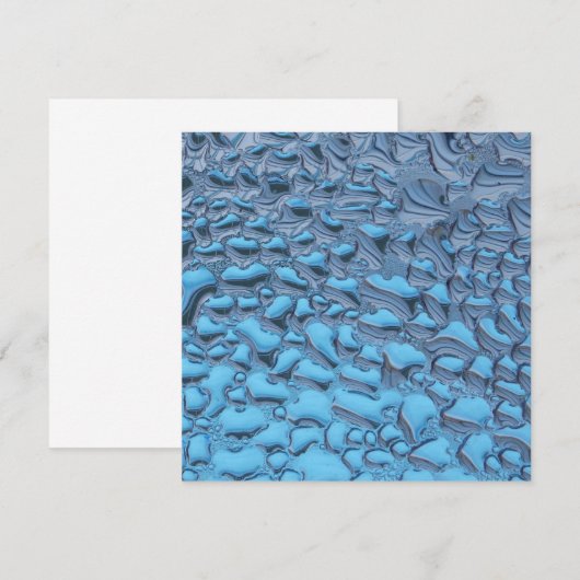 Zachte regendruppels op blauw glas (Voorkant / Achterkant)