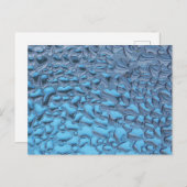 Zachte regendruppels op blauw glas briefkaart (Voorkant / Achterkant)