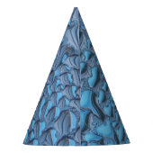 Zachte regendruppels op blauw glas feesthoedjes (Achterkant)