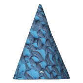 Zachte regendruppels op blauw glas feesthoedjes (Rechts)