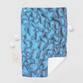 Zachte regendruppels op blauw glas golfhanddoek (Insitu)