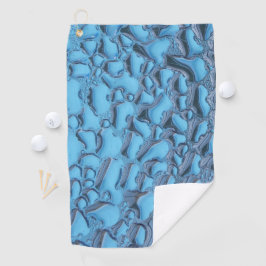 Zachte regendruppels op blauw glas golfhanddoek