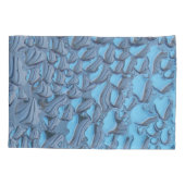 Zachte regendruppels op blauw glas kussensloop (Achterkant)
