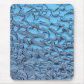 Zachte regendruppels op blauw glas muismat (Voorkant)