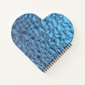 Zachte regendruppels op blauw glas notitieboek (Achterkant)