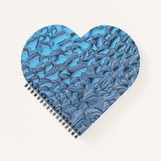 Zachte regendruppels op blauw glas notitieboek (Voorkant)