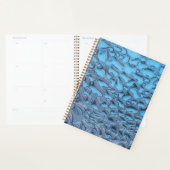 Zachte regendruppels op blauw glas planner (Display)