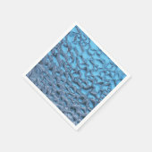 Zachte regendruppels op blauw glas servet (Hoek)