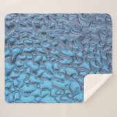 Zachte regendruppels op blauw glas sherpa deken (Voorkant (horizontaal))