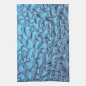 Zachte regendruppels op blauw glas theedoek (Verticaal)