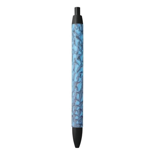 Zachte regendruppels op blauw glas zwarte inkt pen (Voorkant Verticaal)
