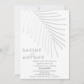 Zachte reliëf palmblad tropisch alles in één kaart (Voorkant)