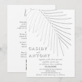 Zachte reliëf palmblad tropisch alles in één kaart (Voorkant / Achterkant)