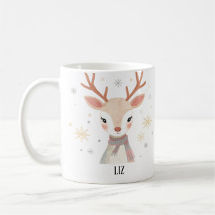 Zachte Rendier Illustratie Zachte Kerst Kunst Koffiemok