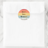 Zachte Retro Esthetische Leraar Sticker (Tas)