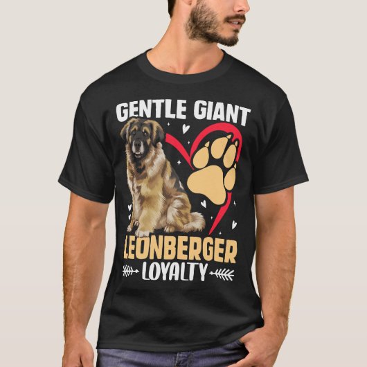 Zachte reus Leonberger loyaliteit hond T-shirt (Voorkant)