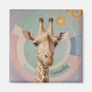 Zachte reus: Pastel Giraffe Magneet