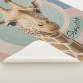 Zachte reus: Pastel Giraffe Sherpa Deken (3/4)