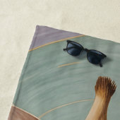 Zachte reus: Pastel Giraffe Strandlaken (In situ)