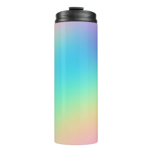 Zachte rismatische pasteelgradiëntkolf thermosbeker (Voorkant)