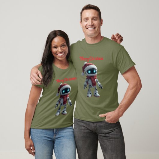Zachte robot Kerstvakantie tech T-shirt (Unisex)