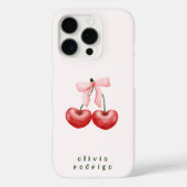 Zachte rode en roze kersen hart strik Case-Mate iPhone case (Achterkant)