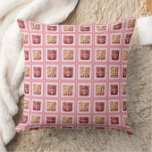 Zachte Rode Fluwelen Patchwork Koekje Teddibeer Kussen (Deken)