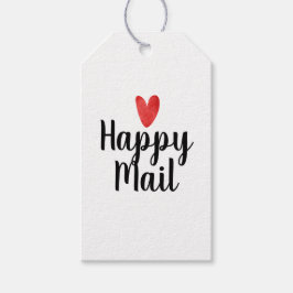Zachte Rode Hart Geluks Kaart Zakelijke Gift Tag Cadeaulabel