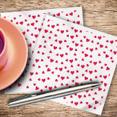 Zachte Rode Harten Eenvoudig Minimalistisch Patroo Servet