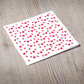 Zachte Rode Harten Eenvoudig Minimalistisch Patroo Servet
