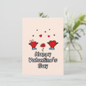 Zachte rode harten feestdagenkaart (Staand voorkant)