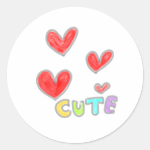 Zachte Rode Liefdeshartjes Sticker