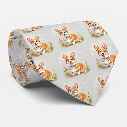 Zachte rode Pembroke Welsh Corgi hond Stropdas (Opgerold)