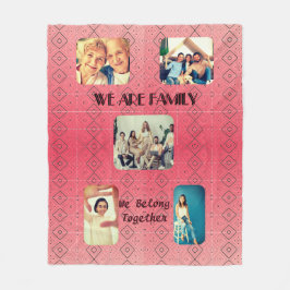 Zachte rode Retro Geometrische Ontwerp Fleece Deke