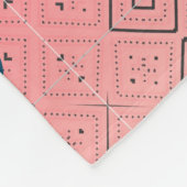 Zachte rode Retro Geometrische Ontwerp Fleece Deke Deken (Hoek)