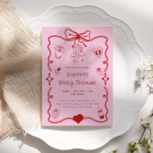 Zachte Rode & Roze Baby Borrel voor Meisjes of Jon