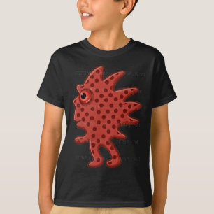 Zachte Rode Stikkels Stippen Monster Grafische T-S T-shirt