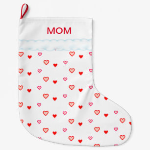 Zachte Rode & Witte Moeder Kerst Sock Grote Kerstsok