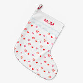 Zachte Rode & Witte Moeder Kerst Sock Grote Kerstsok (Voorkant (Hangend))