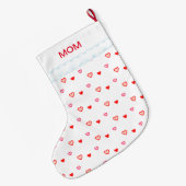 Zachte Rode & Witte Moeder Kerst Sock Grote Kerstsok (Achterkant (Hangend))