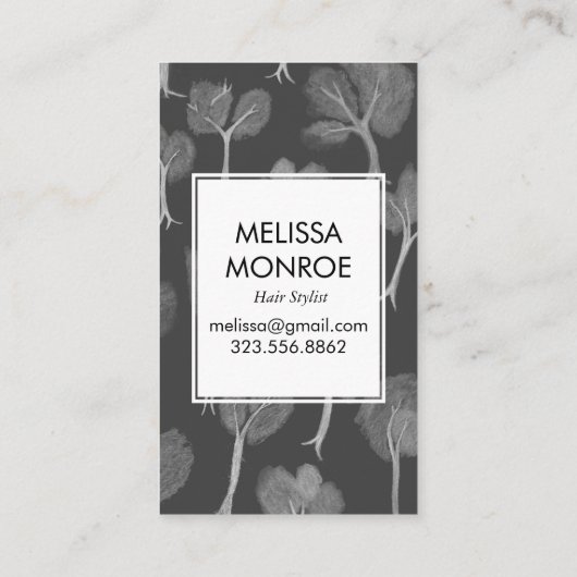 Zachte rokerbomen Natuur Abstracte mysterie Visitekaartje (Achterkant)