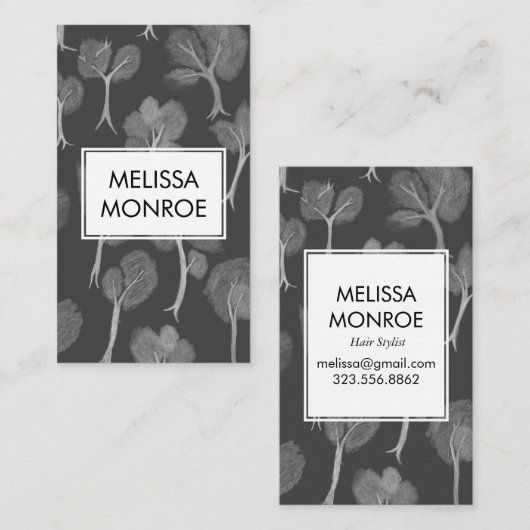 Zachte rokerbomen Natuur Abstracte mysterie Visitekaartje (Voorkant / Achterkant)